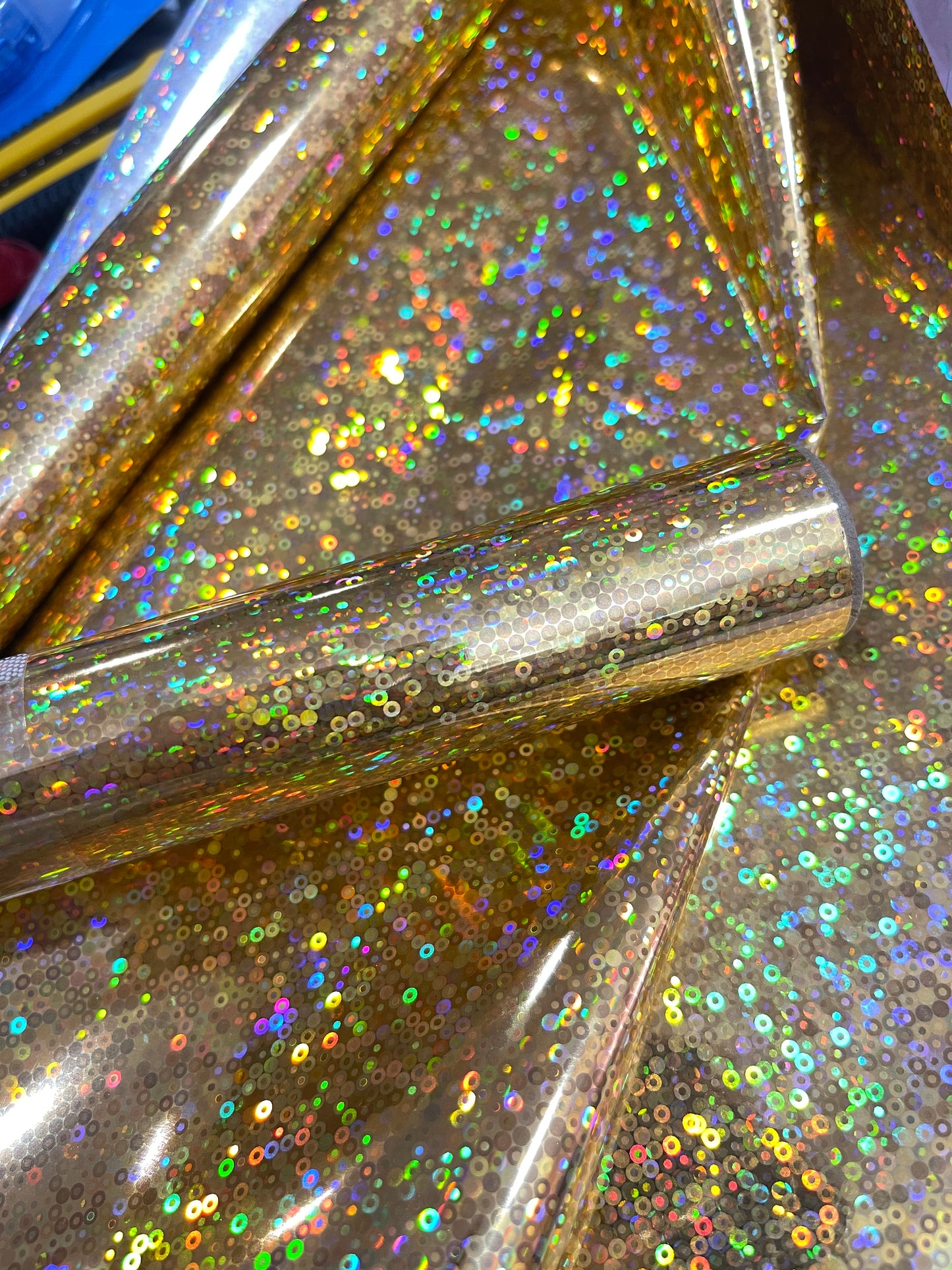 Foil Holographic Donut Gold